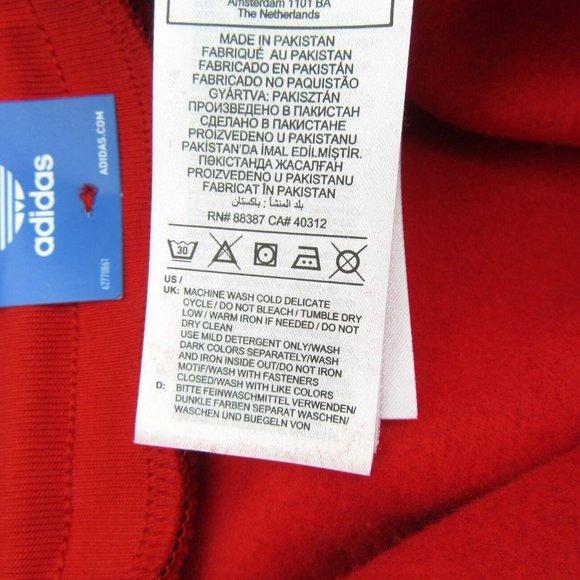Adidas Originals Essentials Fleece Pants Mens Size XL Slim Fit Red NEW - Picture 12 of 13